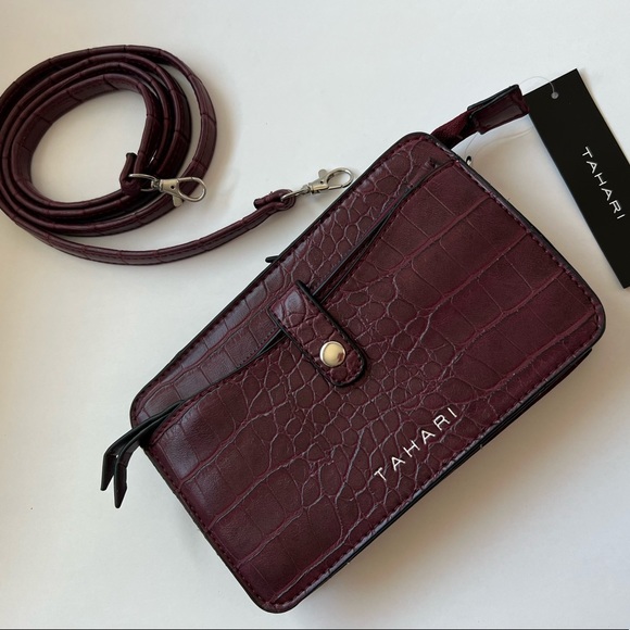 NWT TAHARI PHONE CASE WALLET MINI CROSSBODY - Picture 1 of 5